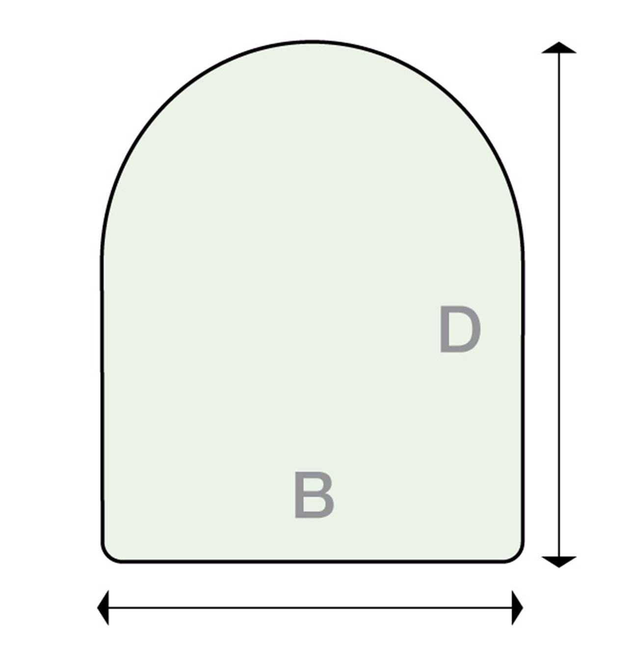 Underlagsplate Glass D klar B70xD90 rund front