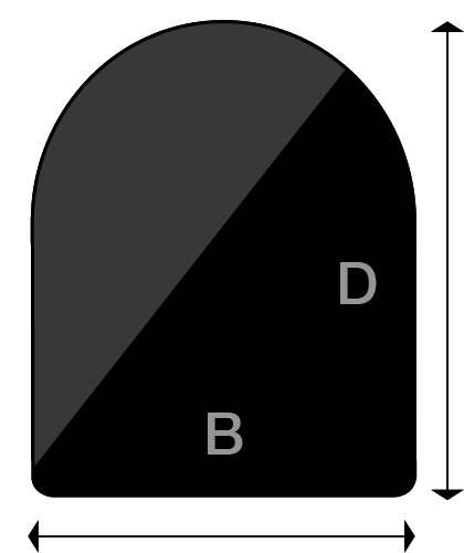 Underlagsplate D Emalje Sort/Grå