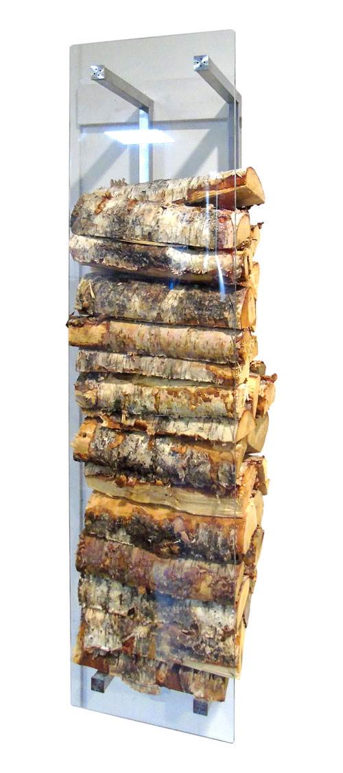 Vedstabler i glass for vegg