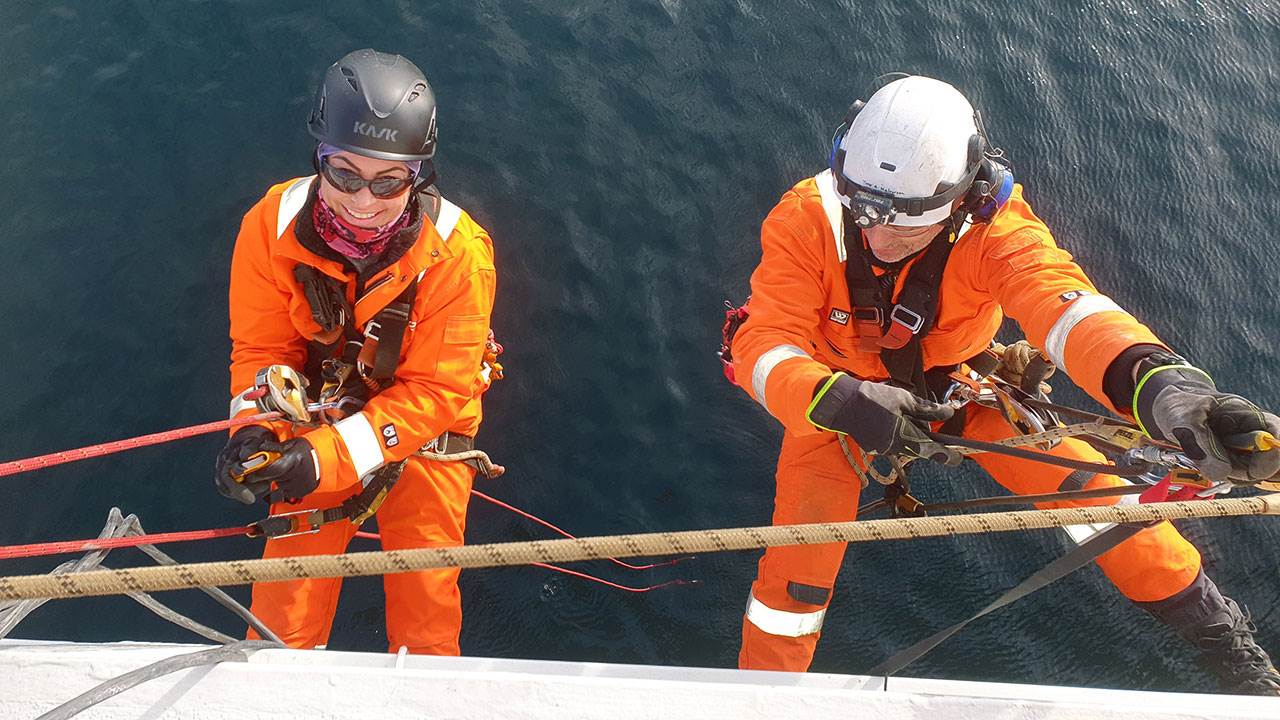 Two Rope Access Technicians working