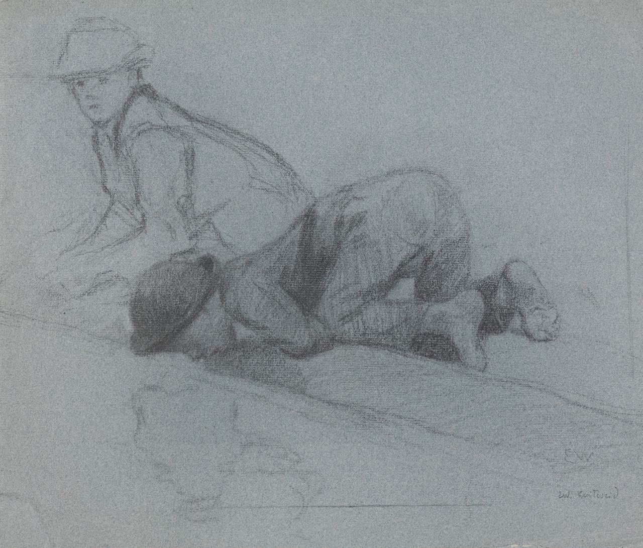 Erik Werenskiold: To gutter ved vannkanten, Kviteseid 1894