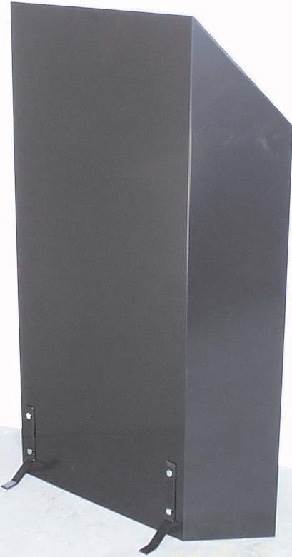 Skjermbrett sort H70cm B53cm m/2 bein