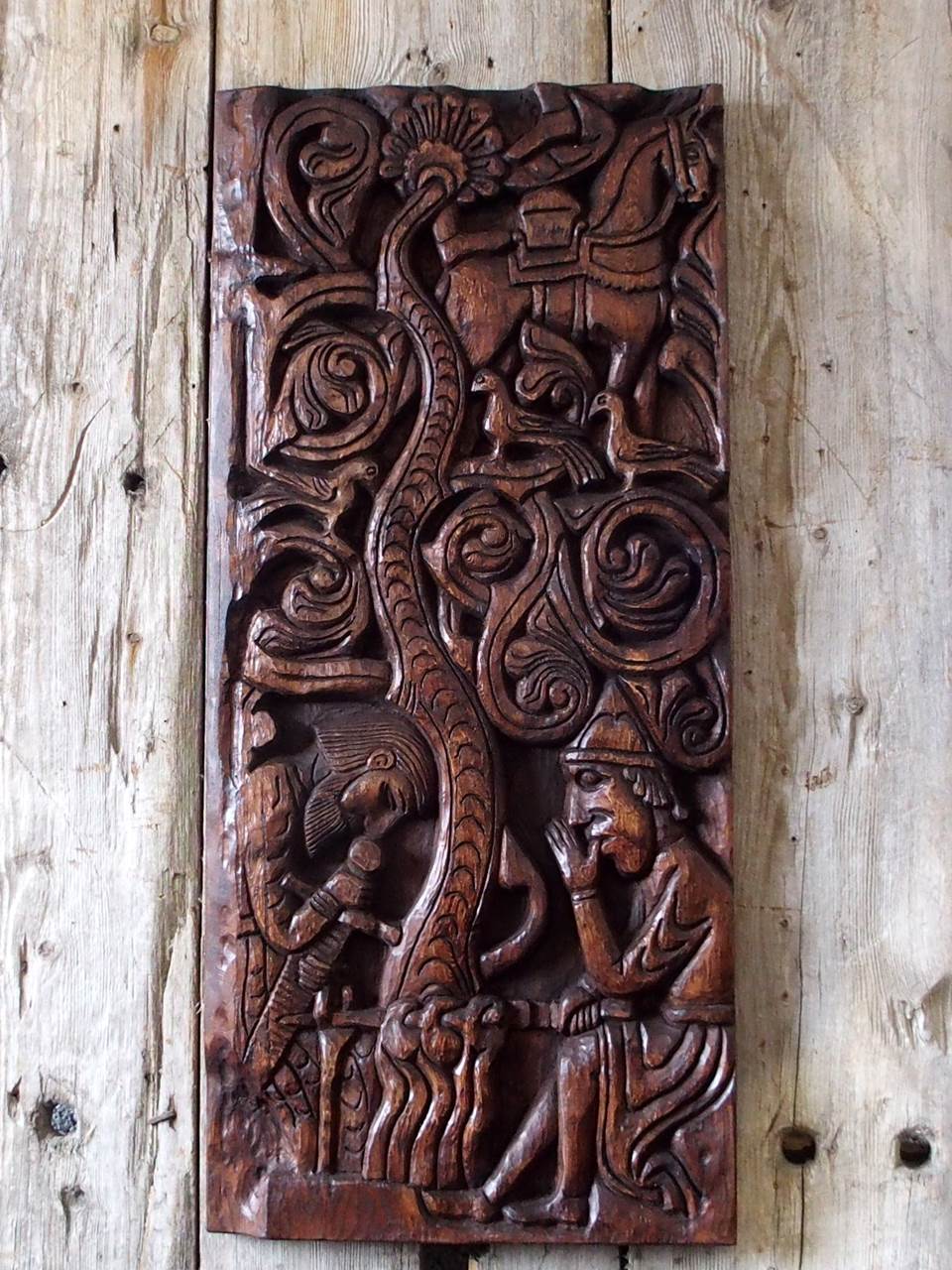 Relieff frå Hylestad stavkyrkje i Setesdalen