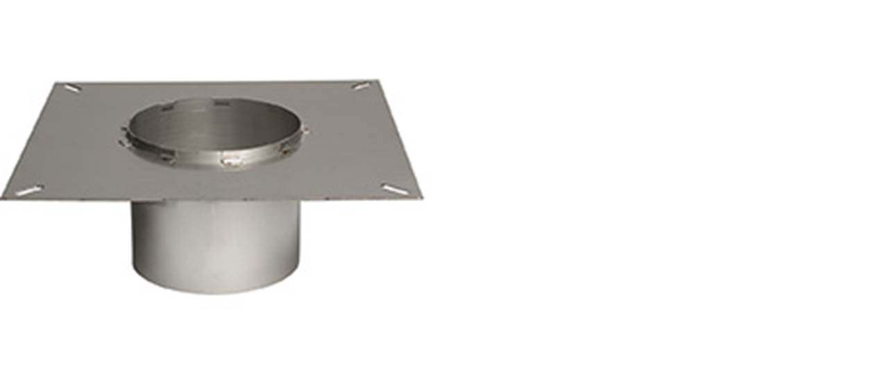 Exodraft firkantet flens FR2 til stålpipe 310x310mm