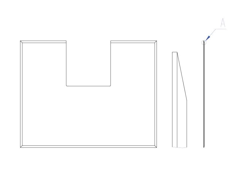 Romotop 6 mm Glassplate front m/fasett til Cara CS