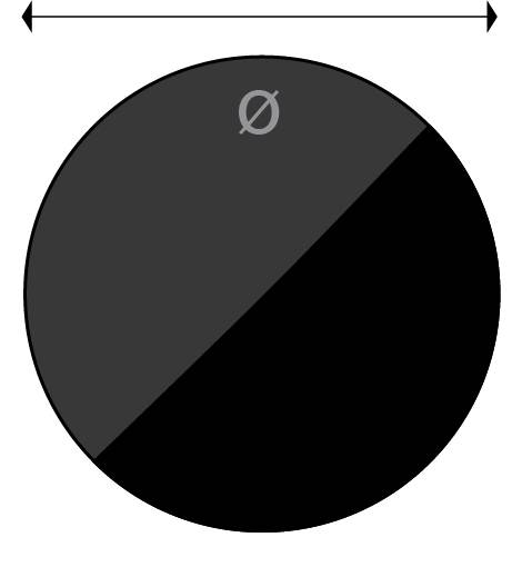 Underlagsplate I Emalje Sort/Grå Ø110