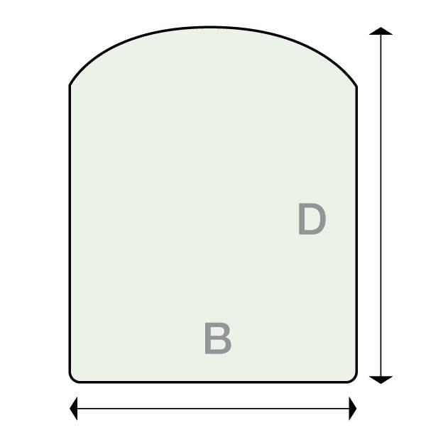Underlagsplate D1 klart glass