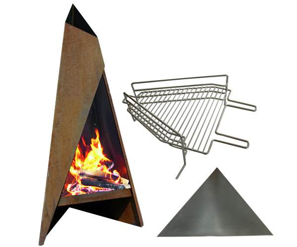 Heta Tipi 147 L, utepeis med grillrist og underlagsplate