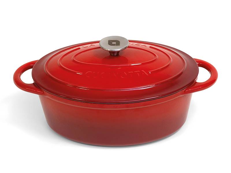 Cucinotte emaljert gryte, oval Ø33cm/6l