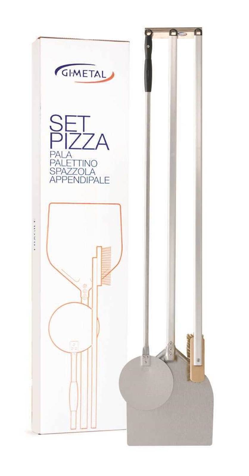 Pizzaspadesett med veggfeste