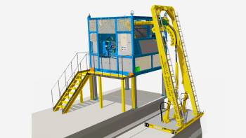 Et 3d bilde av et Launch And Recovery System, også ofte forkortet som LARS