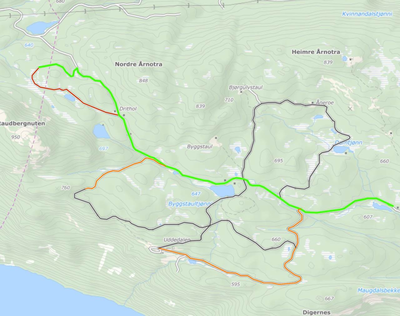 Skiløyper på Breidalshei