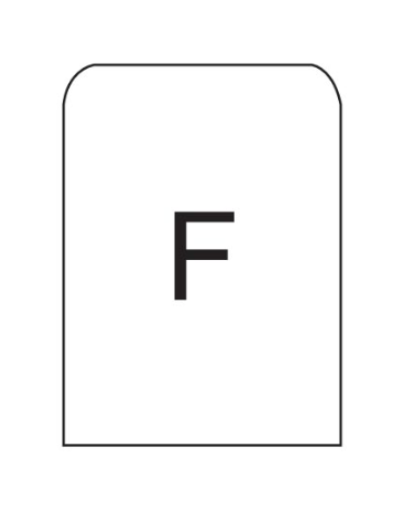 Underlagsplate F sotet glass m. fasett