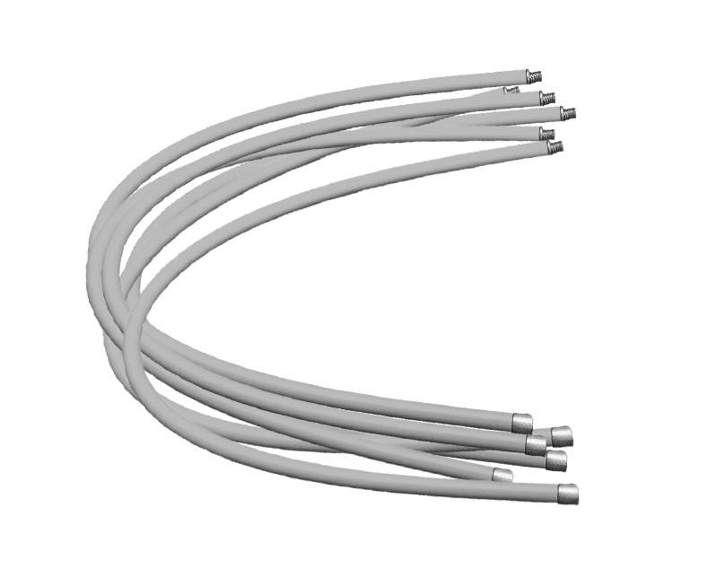 Sett med fleksible stenger til feiebørste 1m