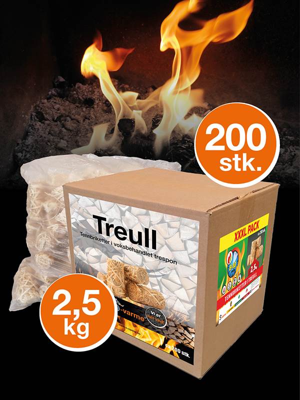 Treull til opptenning Big Pack 2,5kg