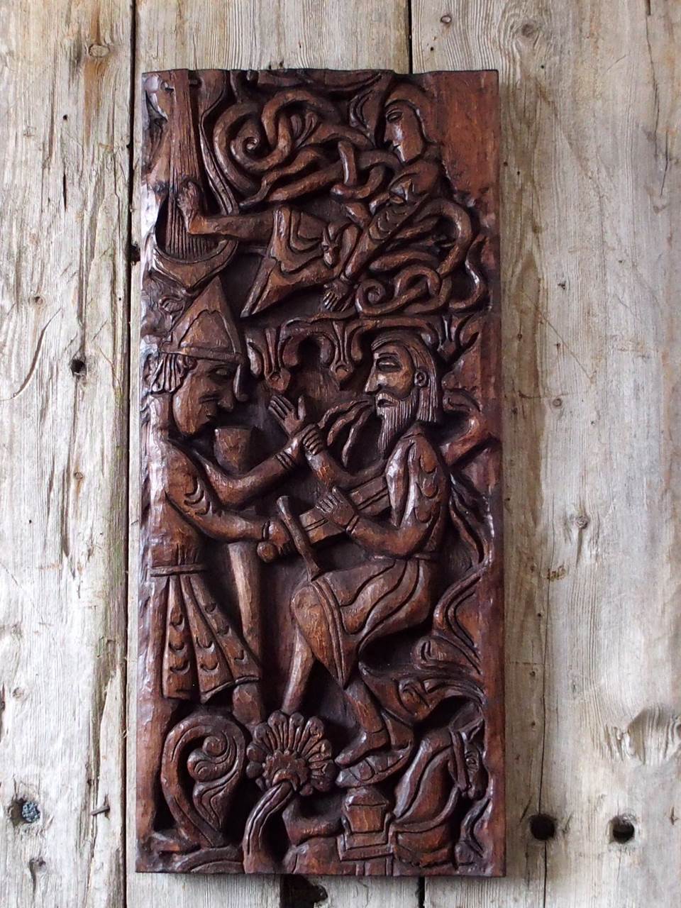 Relieff frå Hylestad stavkyrkje i Setesdalen